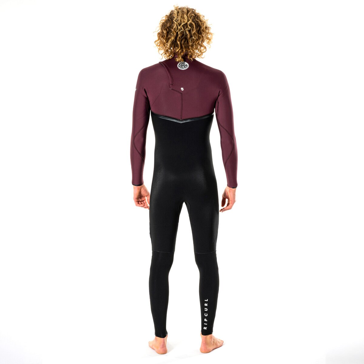 リップカール Eボム 3/2mm 男性用チェストジップ ストリーマー ウェットスーツ WSMYHE マルーン M