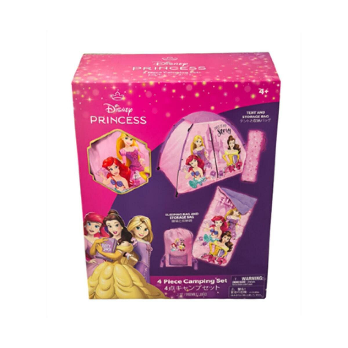 キッズキャンピングセット テント 寝袋入り-プリンセス