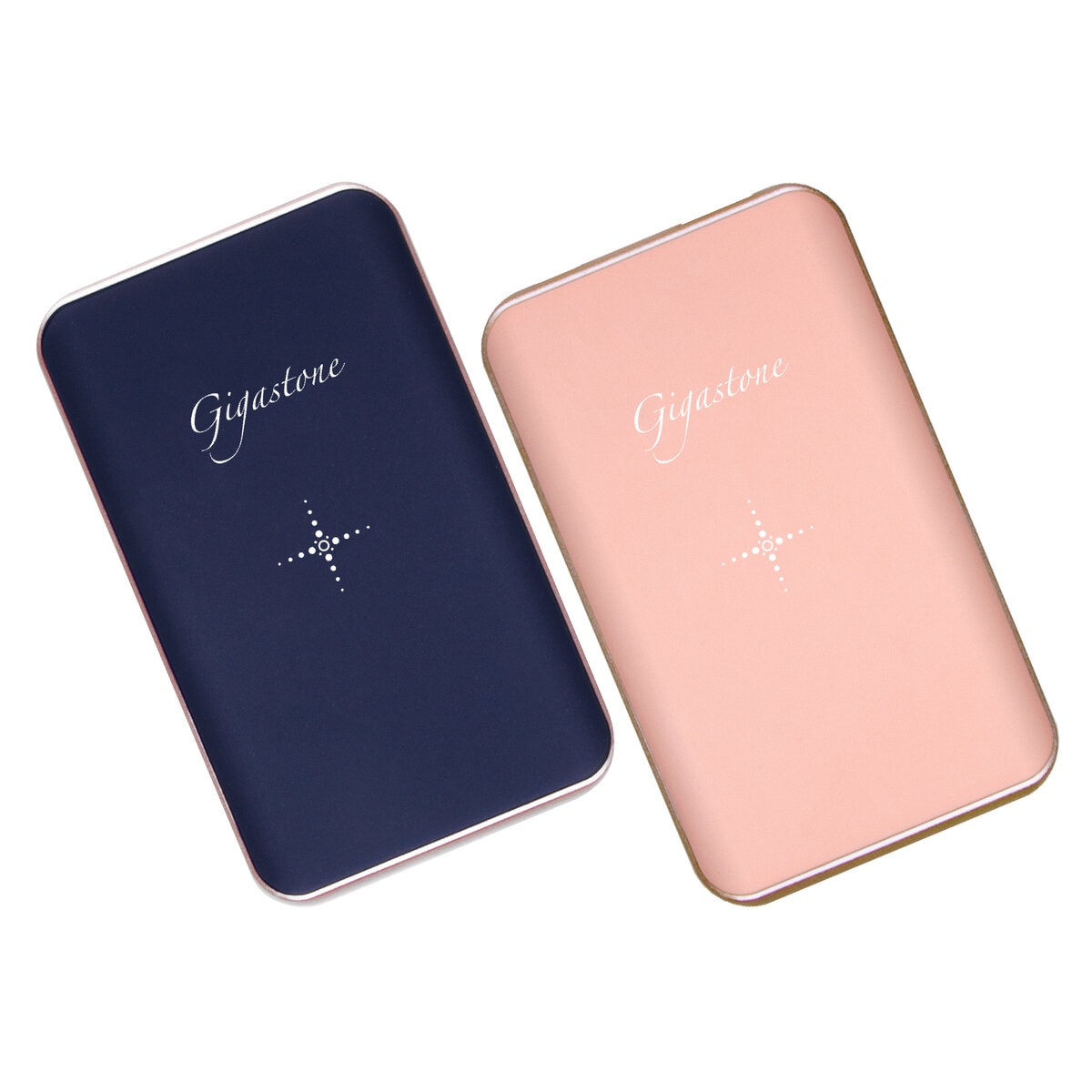 Gigastone モバイルバッテリー 5000mAh 2個パック(ピンク・ネイビー)