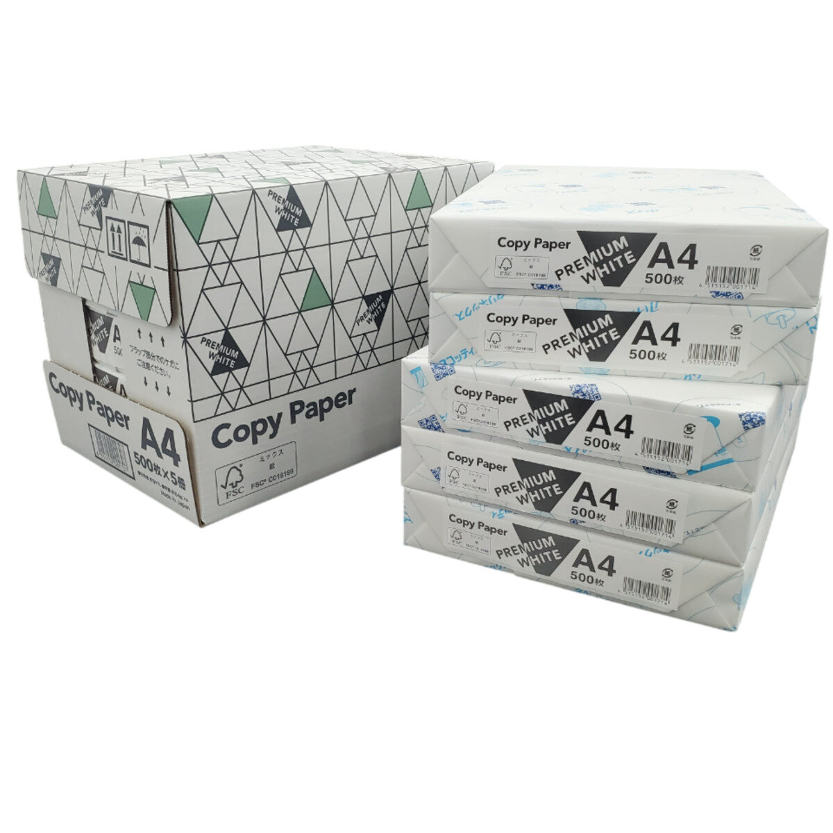 A4 コピー用紙 500枚 X 5 冊パック