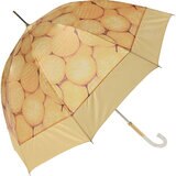 assa 雨傘長傘 CAL60 お菓子 透明 イエロー / ビスケット RL841