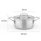 リンクフェア 蓋付両手鍋2個 お玉1個セット