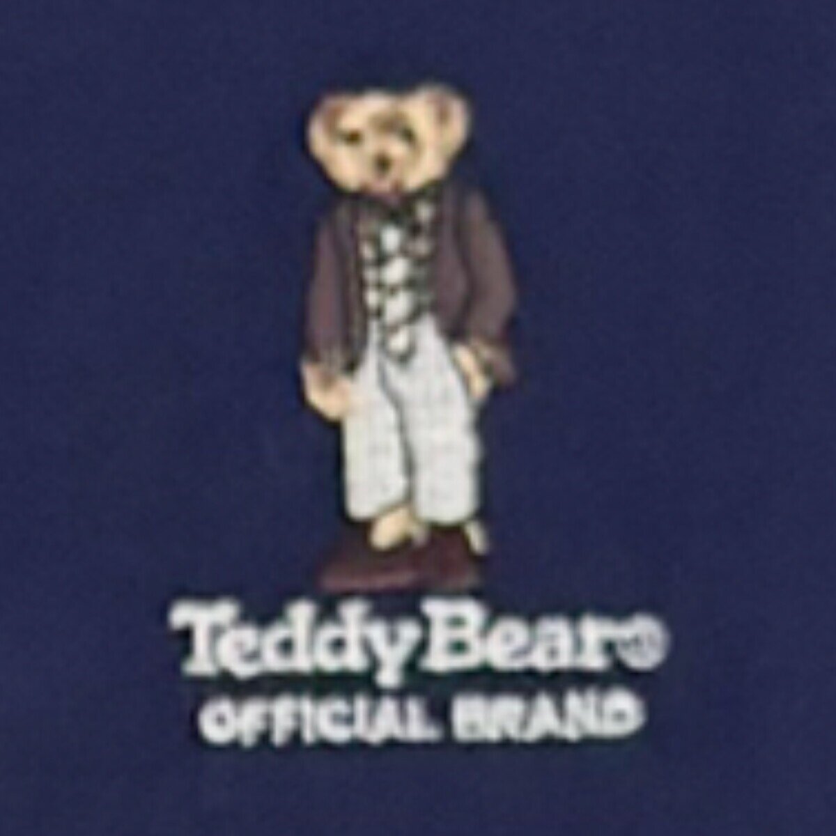 テディーベア メンズ 長袖 Tシャツ / グリーン＋ネイビー / XL