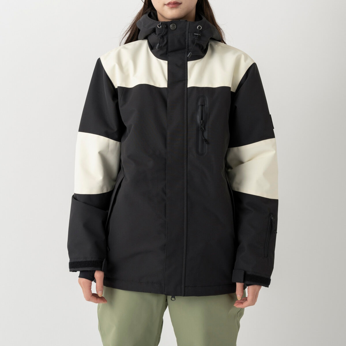 オーシャンパシフィック レディース スノージャケット ブラック / クリーム M