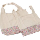 リバティプリント エコバッグ 2枚セット ピンク