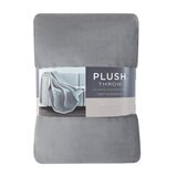 フランネル 大判ひざ掛け 152cm x 177cm ライトグレー