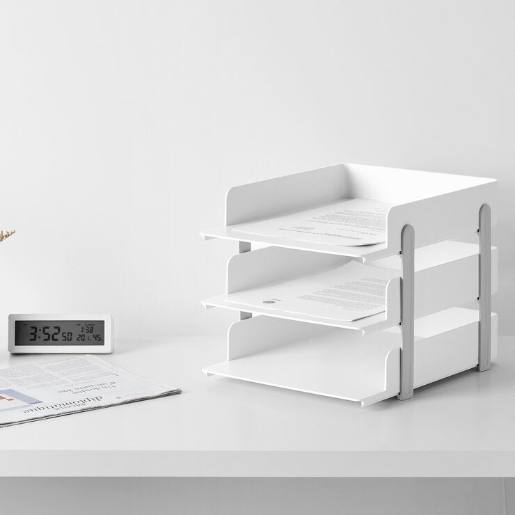 LEVO A4 レタートレー 3段 クールグレー