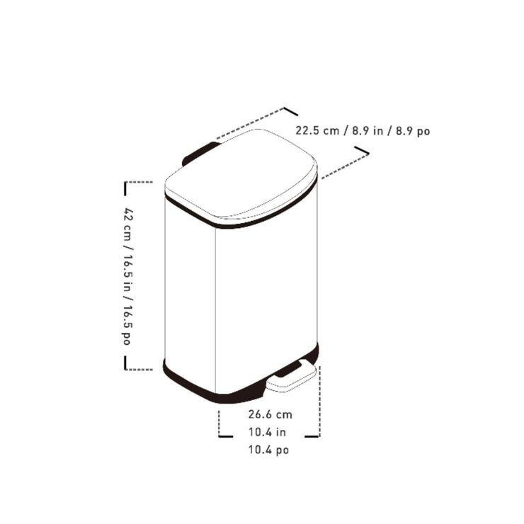 Sensible Eco Living ペダル式ゴミ箱 2個セット 12L EK9366CMT-12L+12L Sensible Eco Living ペダル式ゴミ箱 2個セット 12L EK9366CMT-12L+12L