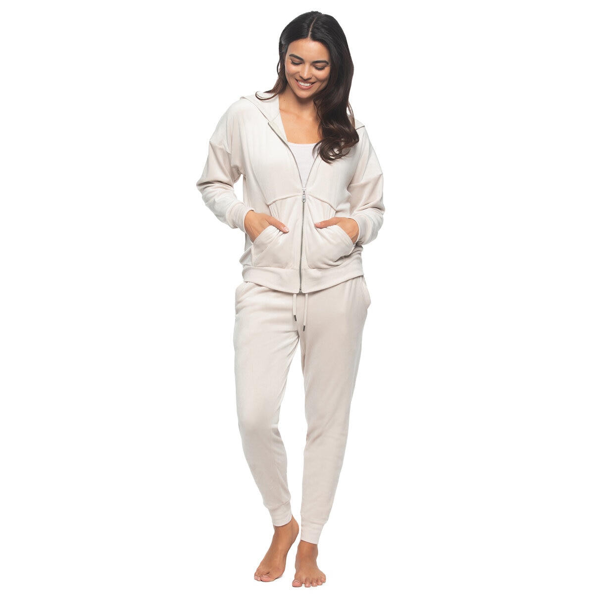ジェゼベル ウィメンズ ベロア セット シルバーグレー M
