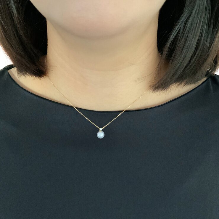 18Kイエローゴールド アコヤパール 6.5mm ネックレス