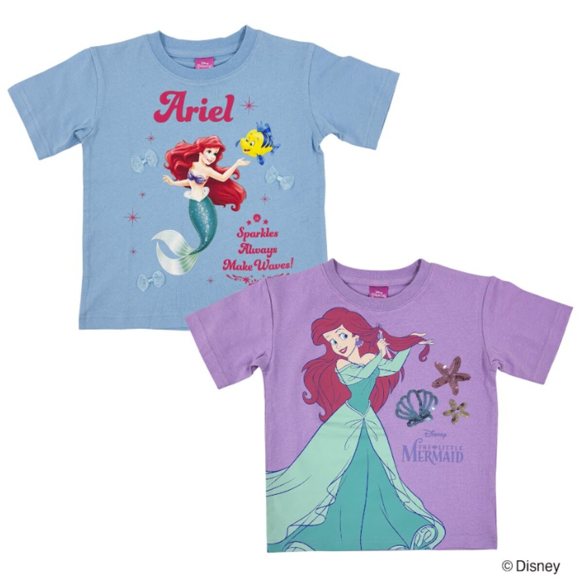 ディズニー / キッズ Tシャツ 2枚入り / アリエル 120cm