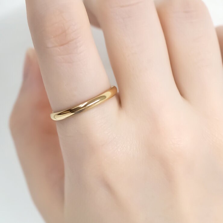 18K イエローゴールド マリッジリング 3.0mm 6号