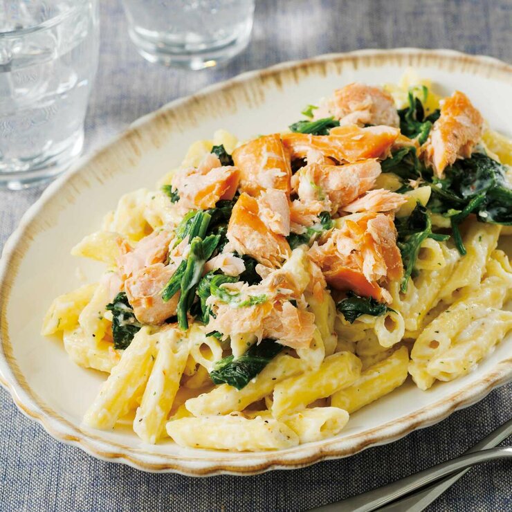 サーモンクリームペンネ