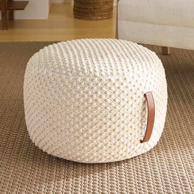 Nourison プフクッション ホワイト Nourison プフクッション ホワイト