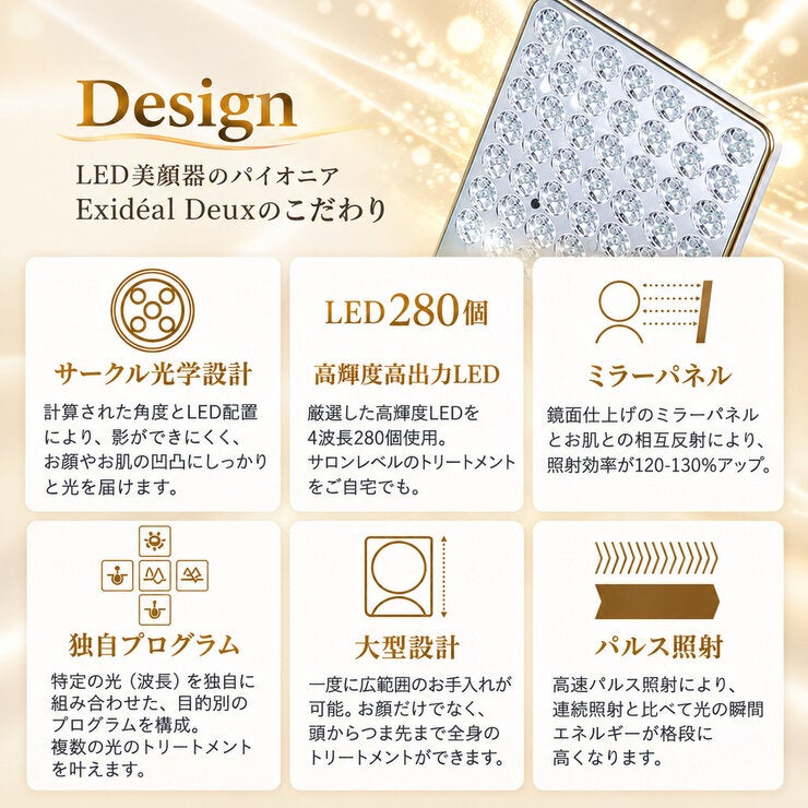 ハスラック LED美顔器 アームフロアスタンドセット EX-HA02-WTGD-SET-C ハスラック LED美顔器 アームフロアスタンドセット EX-HA02-WTGD-SET-C