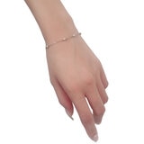 PLATINUNM 850 AKOYA STATION BRACELET 3mm /19cm