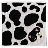 Uchinoko うちのニャンコ毛並ハンカチ 25cm x 25cm 4枚組 ぶち/黒猫