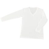 ミズノ メンズ Vネック ロングTシャツ 2枚組 ホワイト M