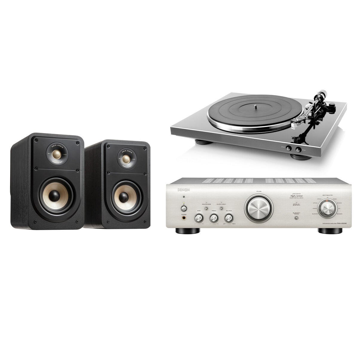 DENON アンプ・レコードプレーヤー・POLK スピーカーセット