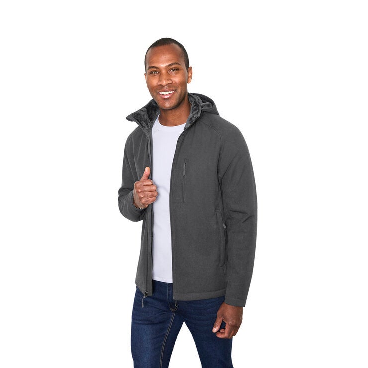 Kirkland Signature Men's Fleece-Lined Softshell Jacket with Hood