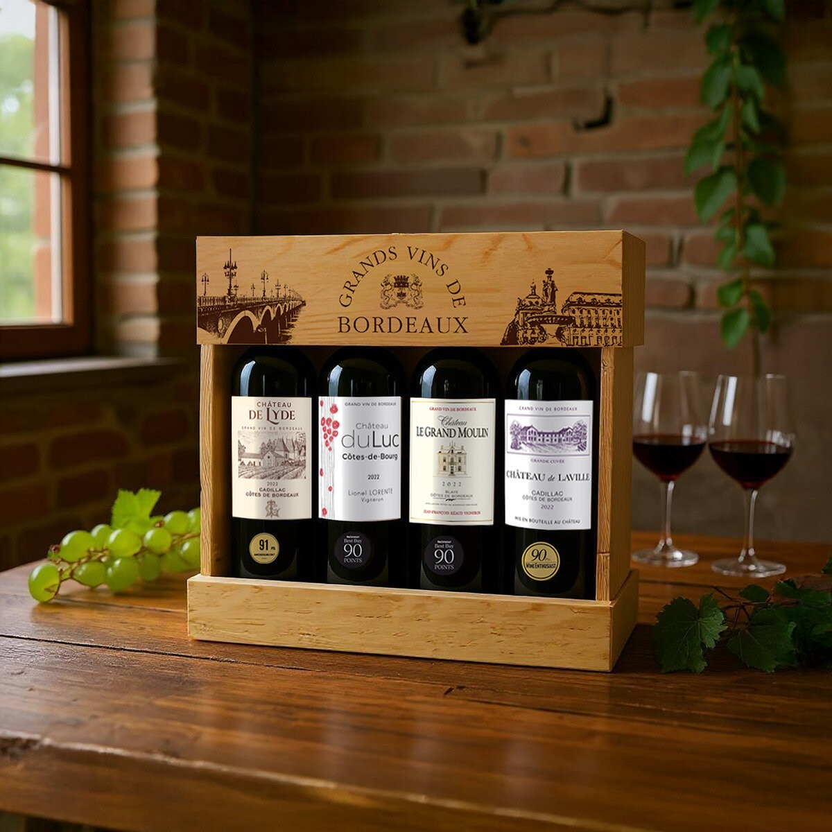 90+ポイント ボルドー ギフトセット 750ml X 4 90+ポイント ボルドー ギフトセット 750ml X 4
