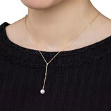 あこやパール 18Kイエローゴールド パール 7.0mm ＆ ダイヤモンド 0.05カラット ネックレス