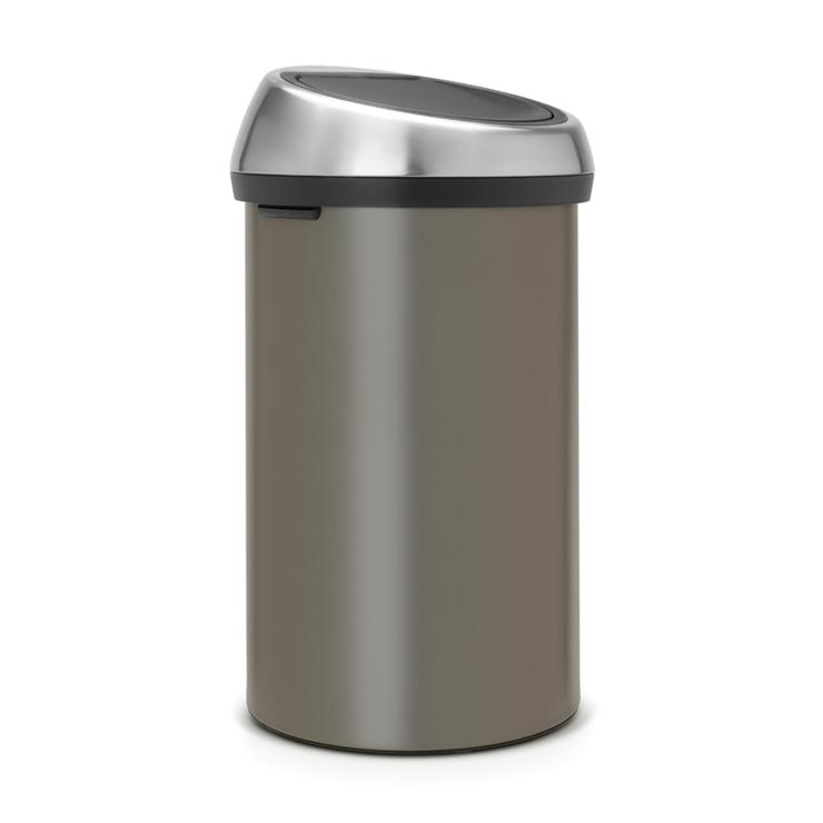 ブラバンシア タッチビン 60L タッチ式ごみ箱 プラチナム 402463