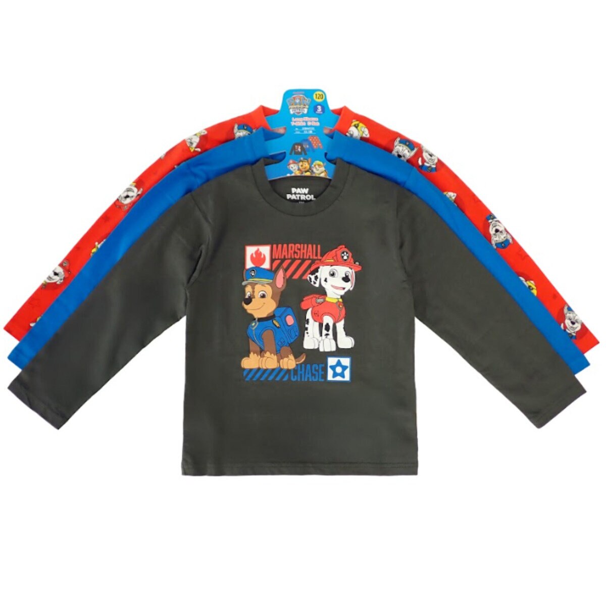 パウ・パトロール キッズ 長袖Tシャツ 3枚組 C 120cm パウ・パトロール キッズ 長袖Tシャツ 3枚組 C 120cm