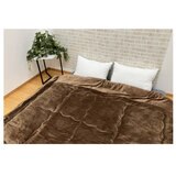 昭和西川 フランネルボア掛け布団 ダブル ブラウン