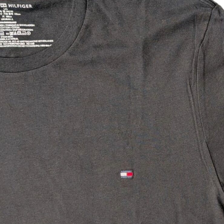 トミーヒルフィガー メンズ 半袖 Tシャツ ブラック S