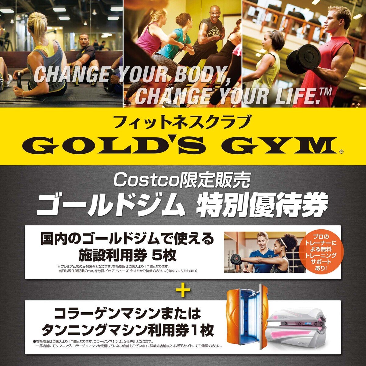 GOLD'S GYM ゴールドジム 無料体験 チケット クーポン