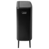 ブラバンシア BoタッチビンHi 2x30L タッチ式ごみ箱 2分別(脚つき) マットブラック