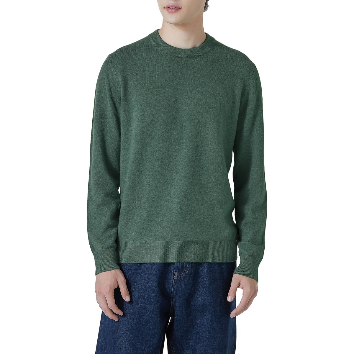 LYDIAVINE メンズ カシミヤ セーター グリーン S