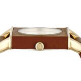 フルラ アルコ スクエア ブラウンレザーxステンレス 27mm クォーツ WW00017002L2