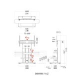 朝日木材加工 壁寄せテレビスタンド WS-C690-DB ダークブラウン木目&ブラック