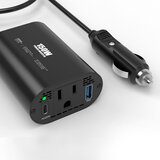 車載インバーター 150W シガーソケット ACコンセント 車内用 USB-C ポート PD20W USB-A ポート 18W スマホ タブレットを急速充電 車載インバーター 150W シガーソケット ACコンセント 車内用 USB-C ポート PD20W USB-A ポート 18W スマホ タブレットを急速充電