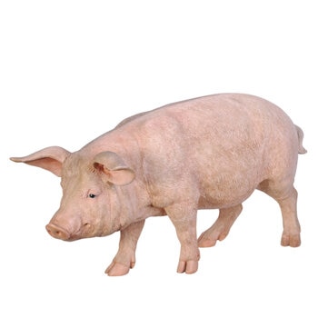 ウービア ピンク豚の置物 特大 H12067