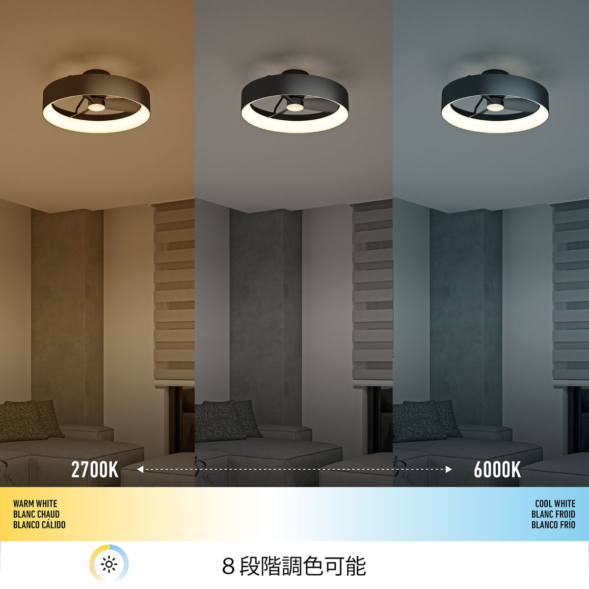 未使用品 austin artika LEDシーリングファン 照明 コストコ ARTIKA ファンデリア Austin (オースティン) シーリングファン