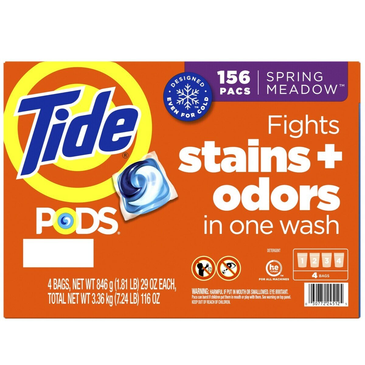 タイド ポッズ スプリング メドウ ボール型 洗濯洗剤 156個入り