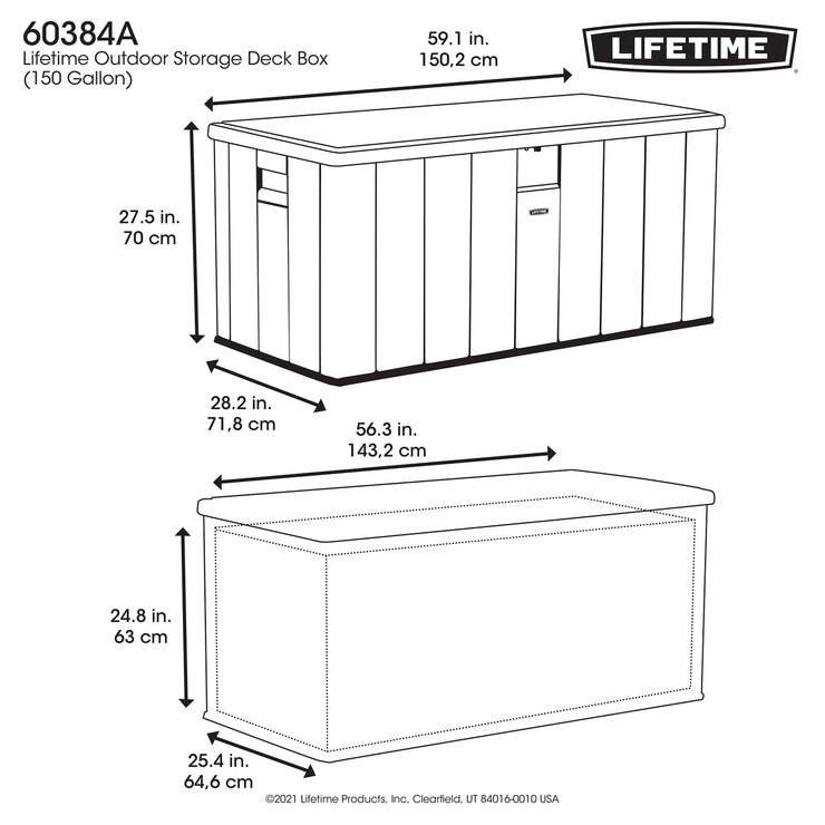 LIFETIME 150ガロン (567L) デッキボックス LIFETIME 150ガロン (567L) デッキボックス