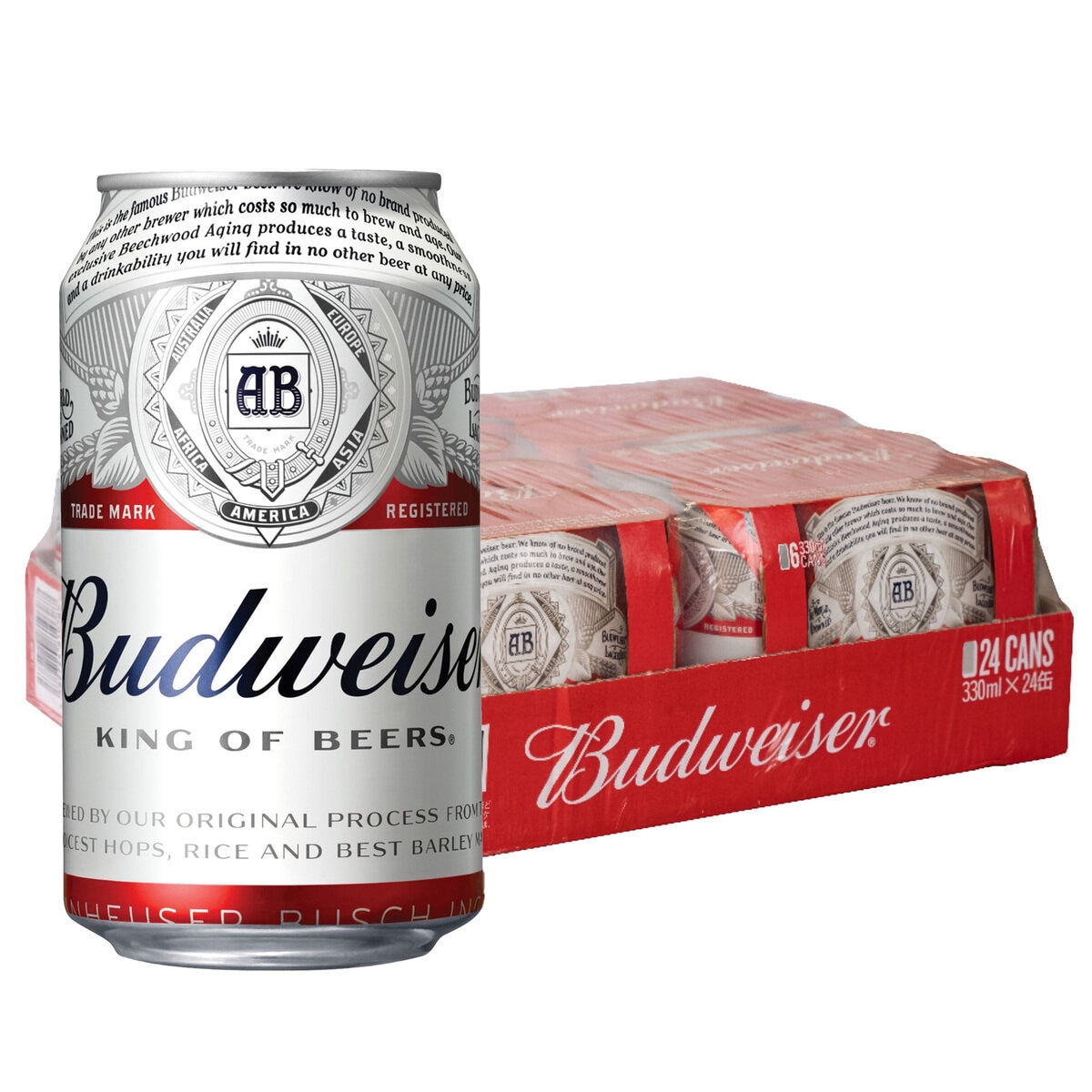 バドワイザー 缶 330 ml x 24本入り