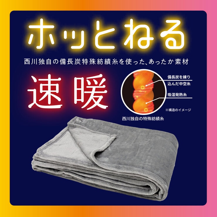半額以下　東京西川　あったか保湿毛布（シュリンクケット）　ひだまわい 291045059493918.jpg