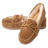 ミネトンカ レディース モカシン シープスキン ハードソール ゴールデンタン 25.0 cm