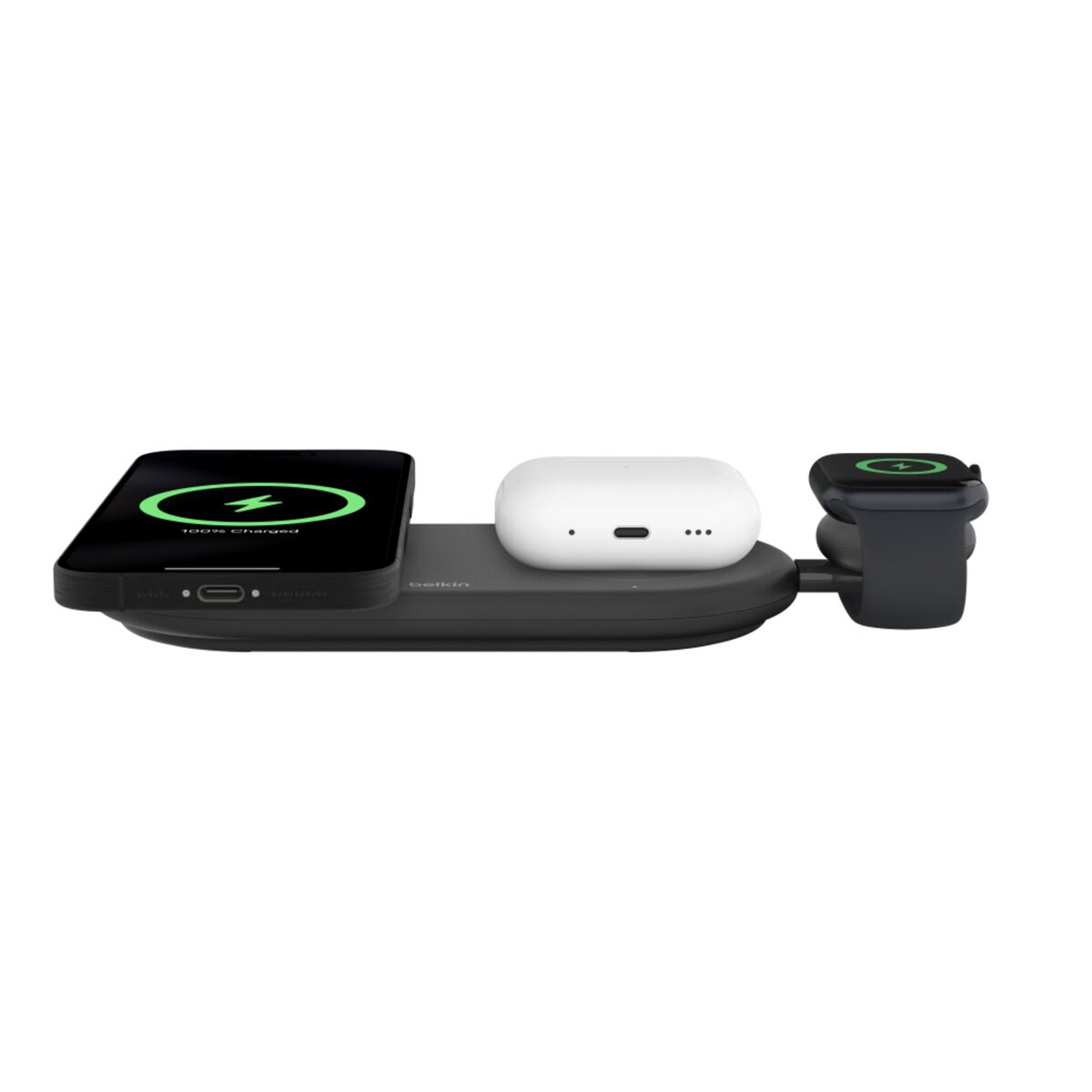 Belkin BoostCharge Pro Qi2 3-in-1 ワイヤレス充電パッド 15W