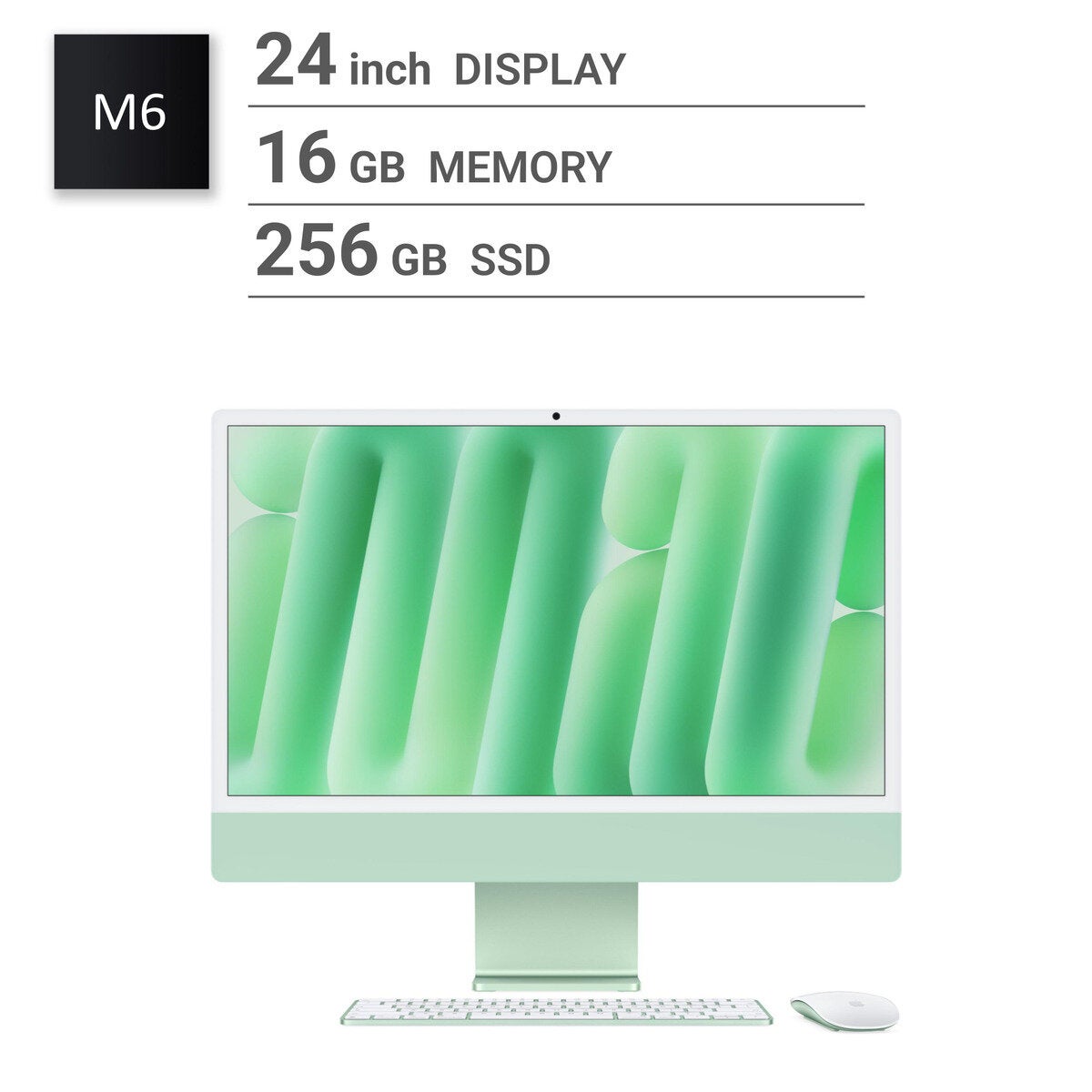 Apple/iMac 24インチ/10コアCPU/10コアGPU/M6チップ/16GB/256GB SSD/グリーン Apple/iMac 24インチ/10コアCPU/10コアGPU/M6チップ/16GB/256GB SSD/グリーン