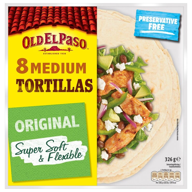 OLD EL PASO フラワートルティア プレーン 8枚 x 2袋 OLD EL PASO フラワートルティア プレーン 8枚 x 2袋