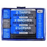 全天候型UVシート（ブルーシート） 2枚　3.65 x 4.87 m ブルー／シルバー