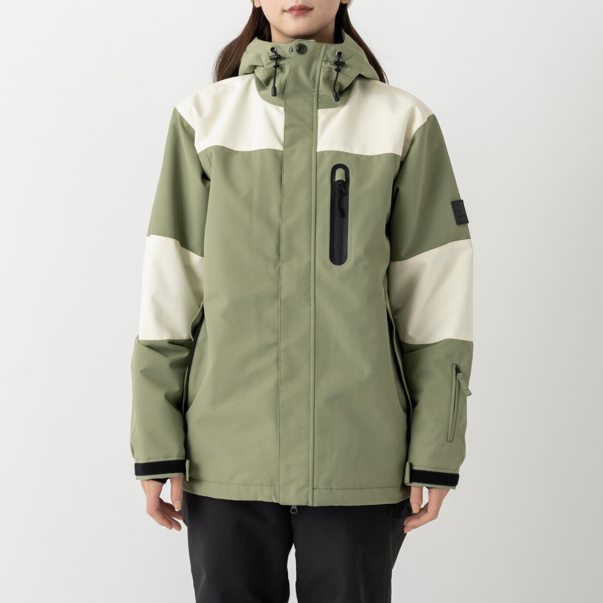 オーシャンパシフィック レディース スノージャケット クリーム / カーキ M
