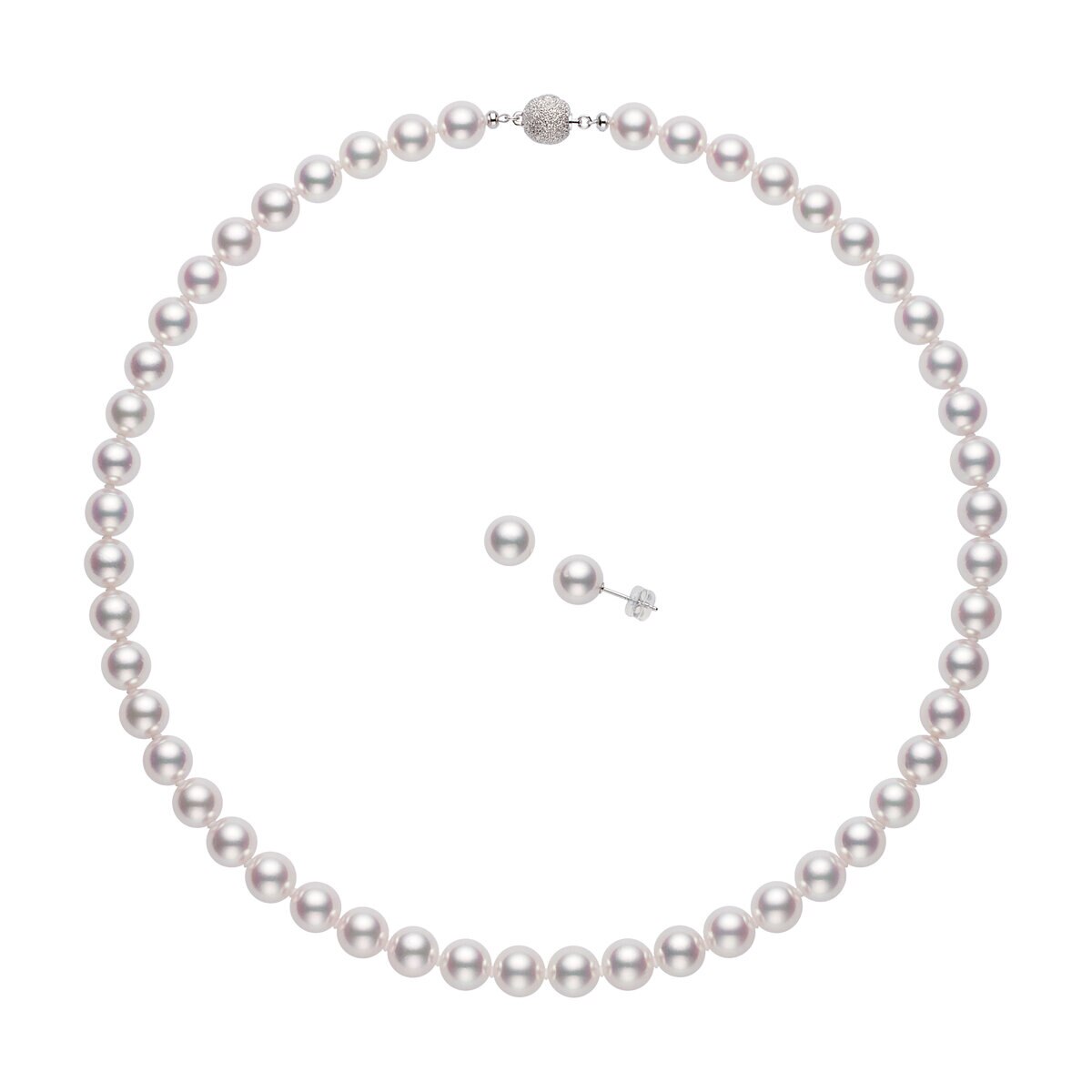 あこや 真珠 FIVE STAR 花珠 ネックレス/ピアス セット 8.0mm