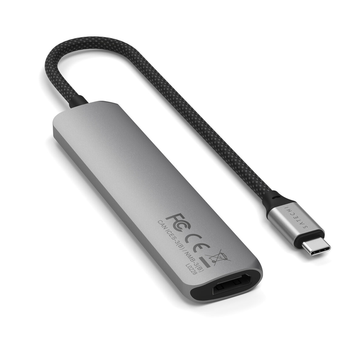 Satechi 6-in1 USB-C スリムマルチポートアダプター スペースグレー